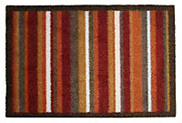 Colours Durian Multicolour Striped Door mat, 80cm x 60cm
