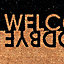 Colours Edra Black & white Welcome, Goodbye Door mat, 75cm x 45cm