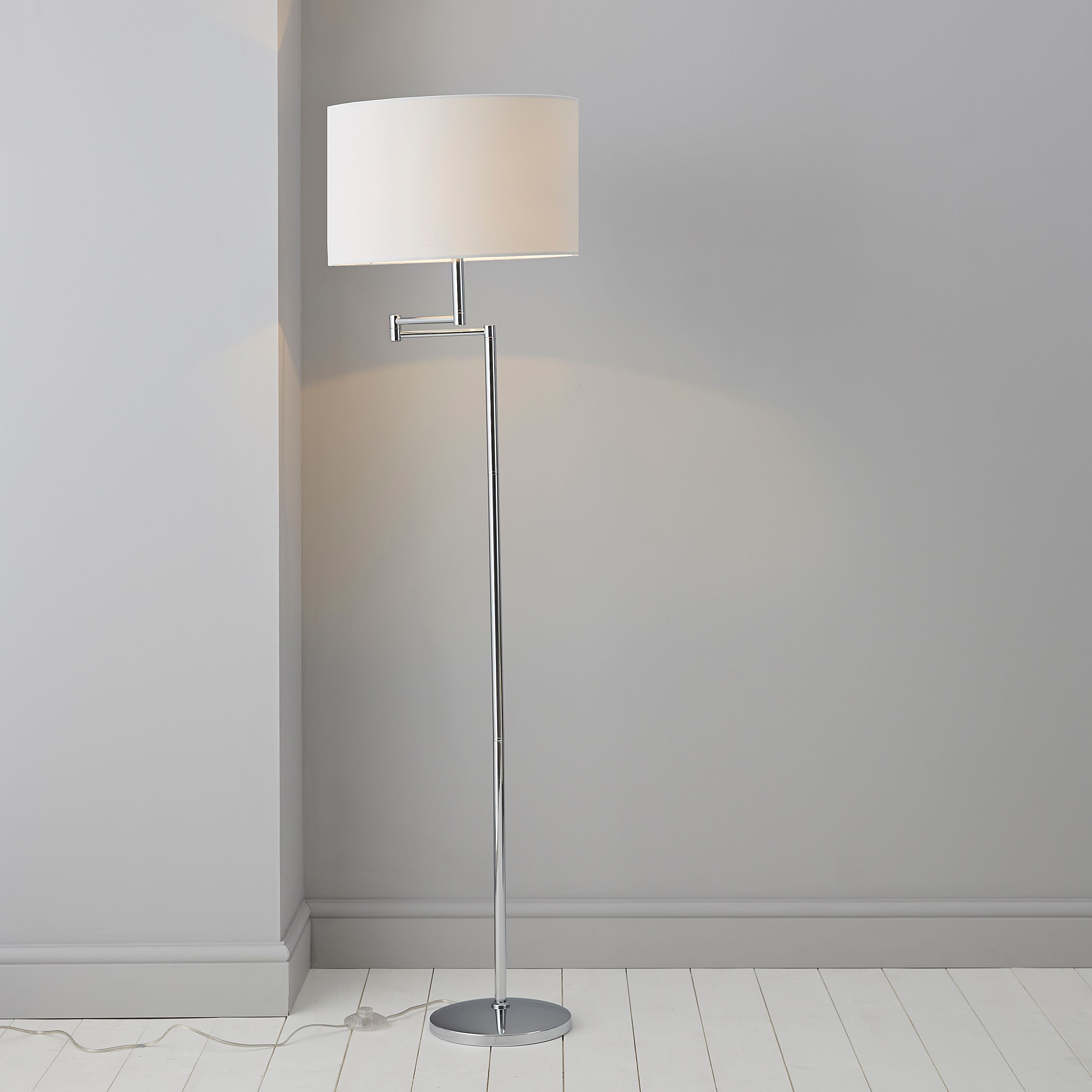 Colours Einthoven Swing arm Chrome effect Floor lamp