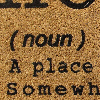 Colours Ela Black & natural House quote Door mat, 75cm x 45cm