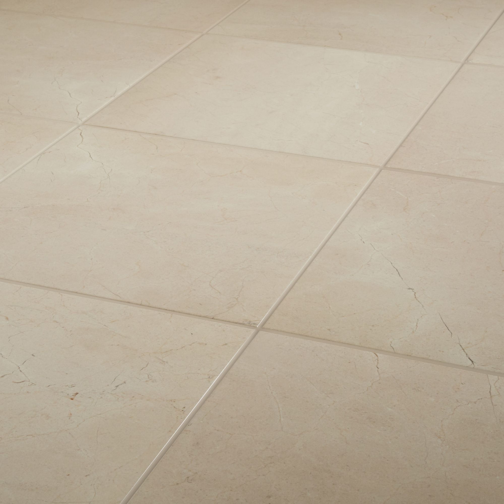 Colours Elegance Beige Gloss Marble effect Ceramic Floor Tile Sample - 3