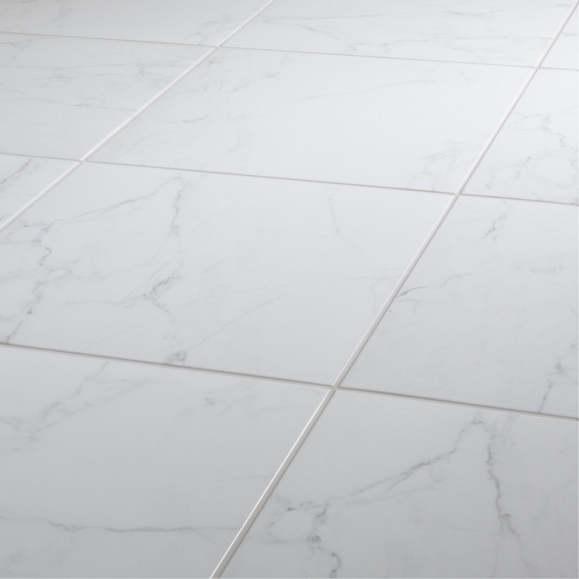 Rectified White Gloss Porcelain Floor Tile