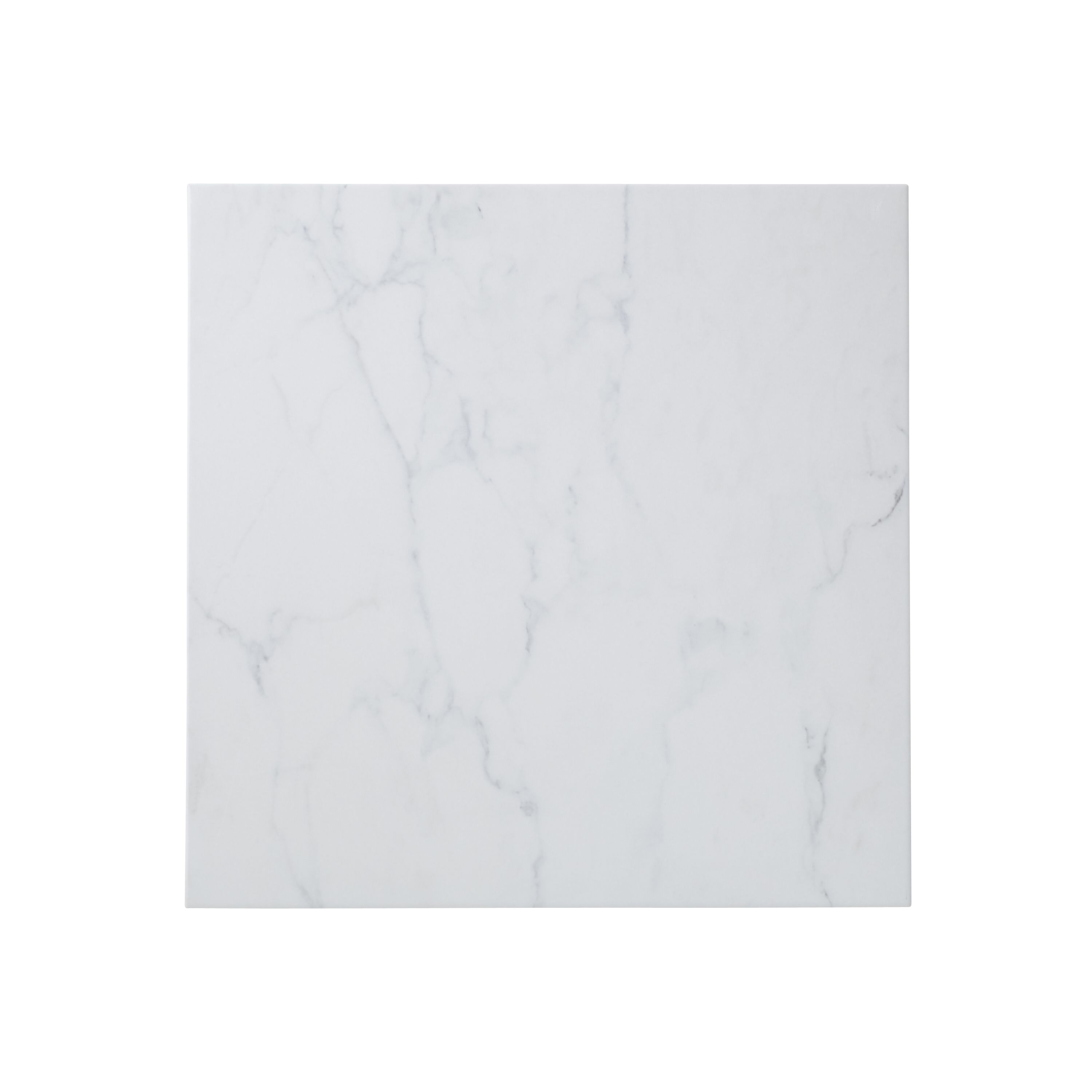 Colours Elegance White Gloss Marble effect Ceramic Indoor Wall & floor Tile