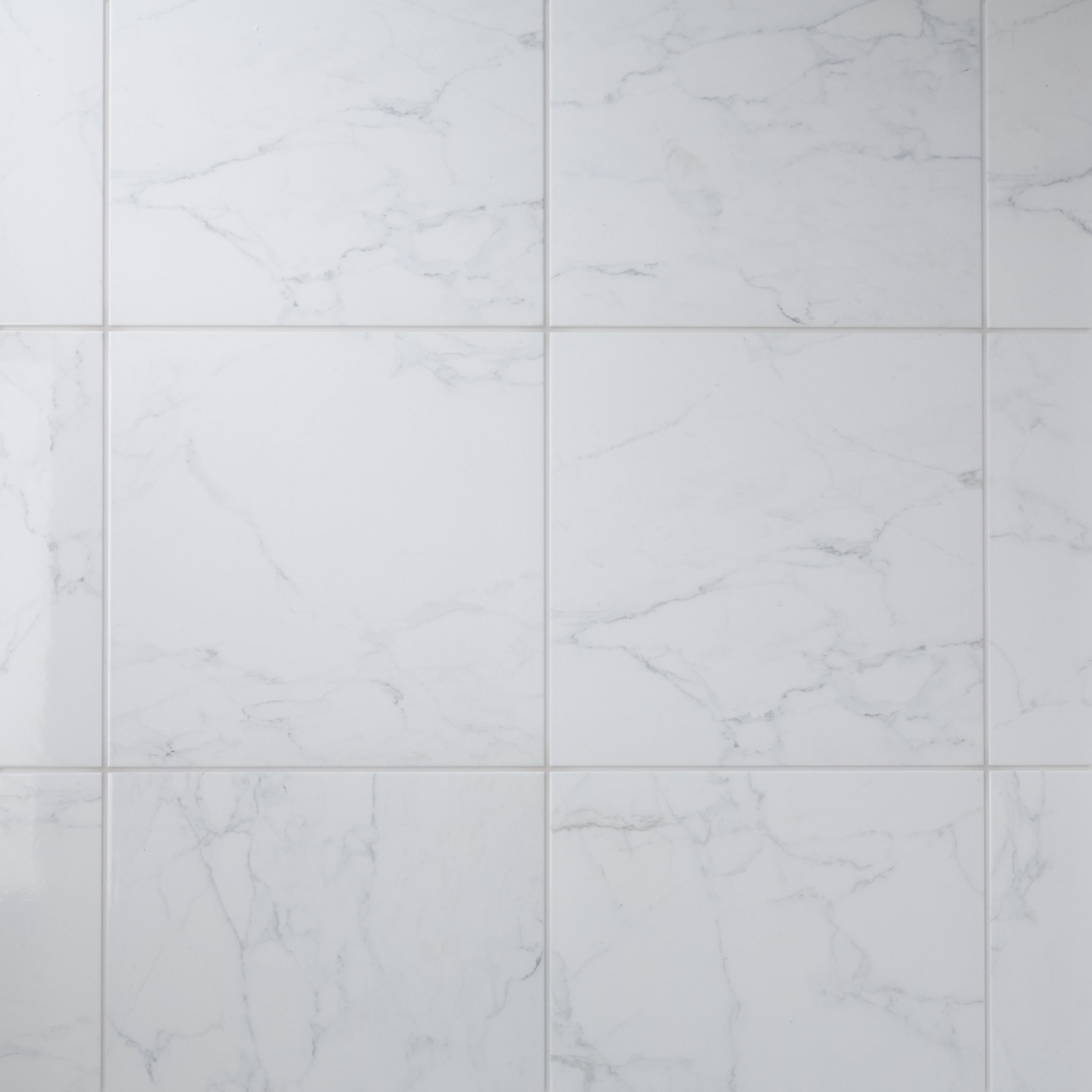Colours Elegance White Gloss Marble effect Ceramic Indoor Wall & floor Tile - 5
