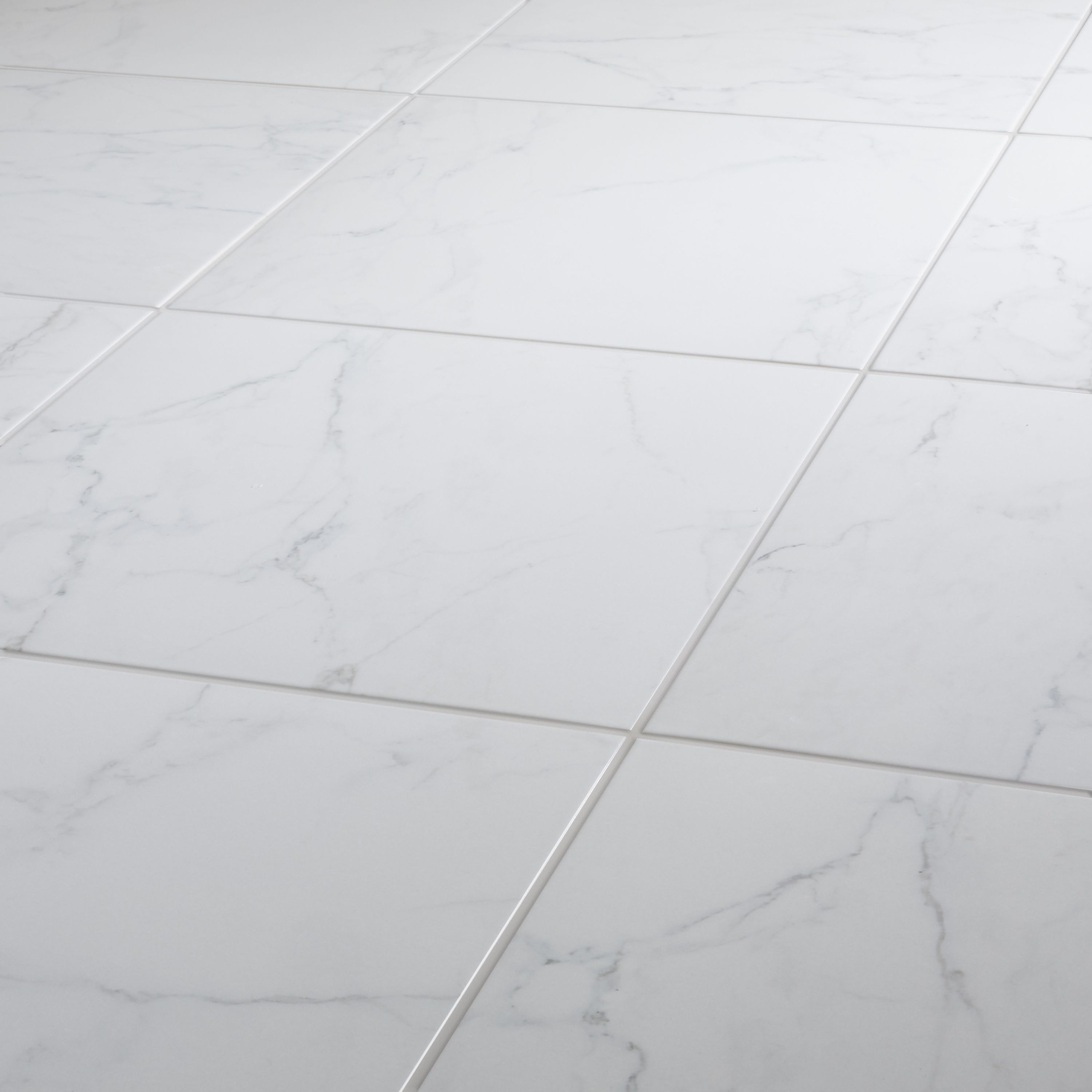 Colours Elegance White Gloss Marble effect Ceramic Indoor Wall & floor Tile - 6