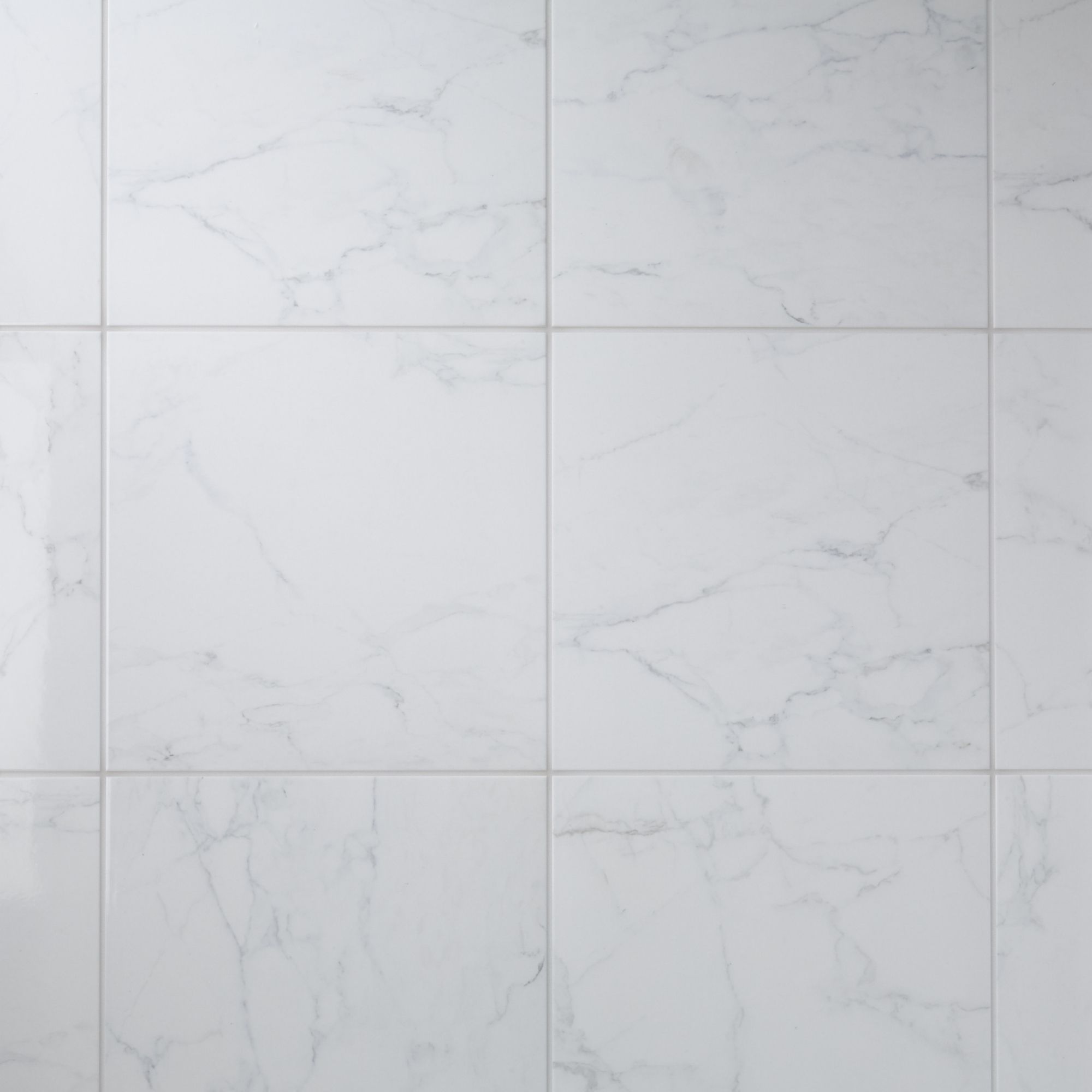 Colours Elegance White Gloss Marble effect Ceramic Indoor Wall & floor Tile - 4