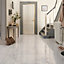 Colours Elegance White Gloss Marble effect Ceramic Indoor Wall & floor Tile, Pack of 7, (L)600mm (W)300mm