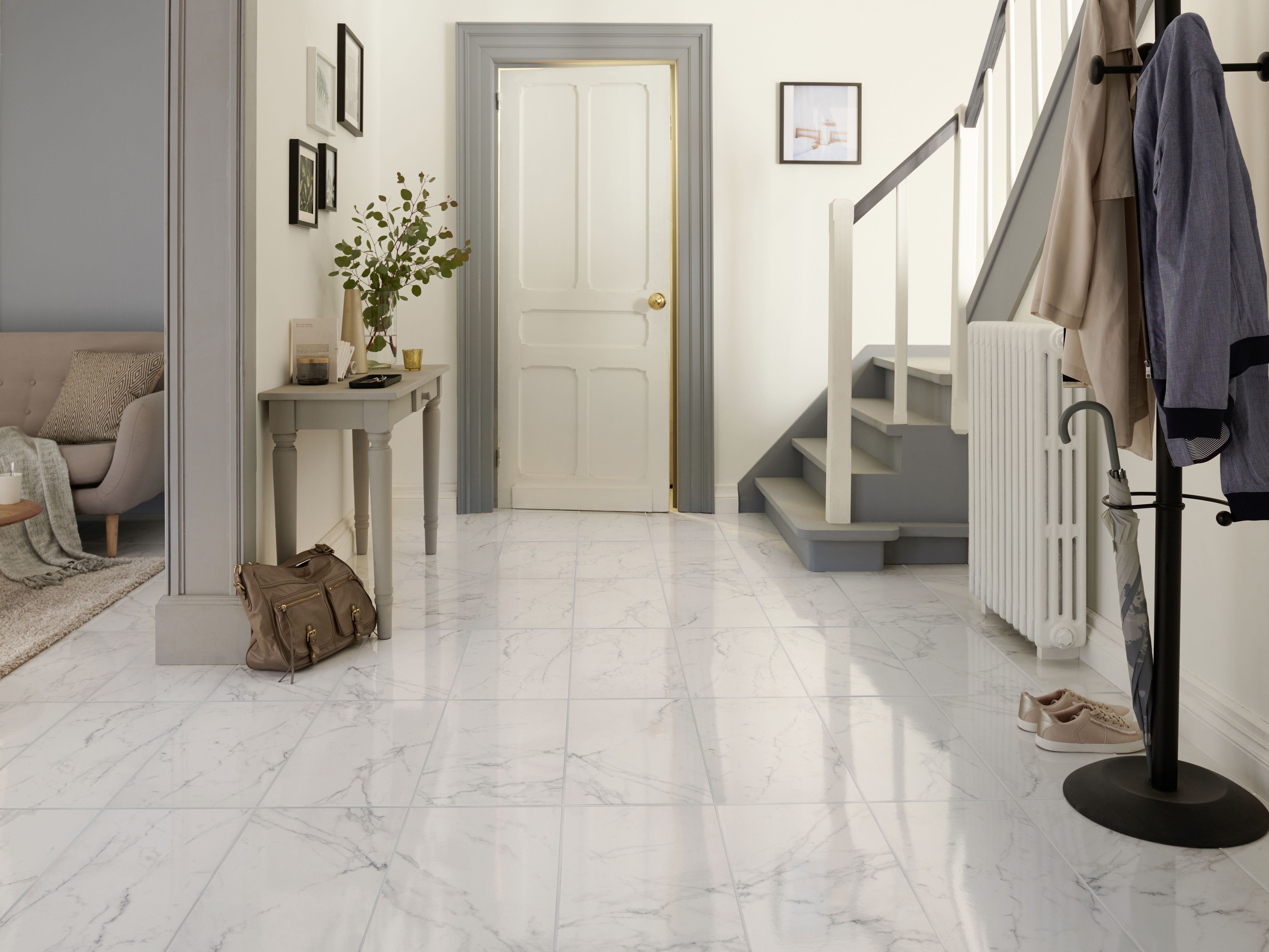 Colours Elegance White Gloss Marble effect Ceramic Indoor Wall & floor Tile - 7