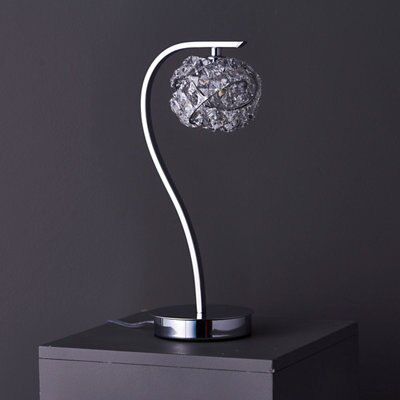 Colours Emelia Chrome effect Halogen Table light