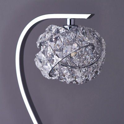 Colours Emelia Chrome effect Halogen Table light