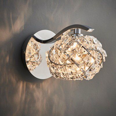 Colours Emelia Chrome effect Wall light