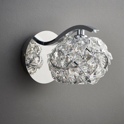 Colours Emelia Chrome effect Wall light