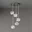 Colours Emelia Pendant Crystal glass & steel chrome effect 5 Lamp Ceiling light