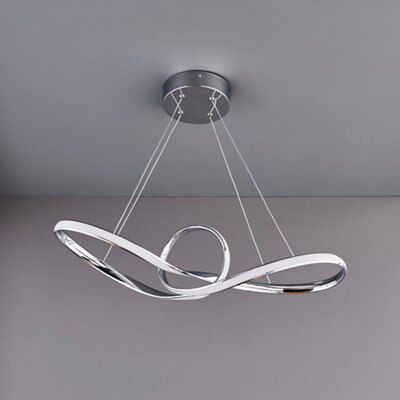 Colours Endor Modern Aluminium Chrome effect LED Ceiling light