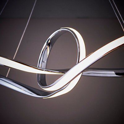 Colours Endor Modern Aluminium Chrome effect LED Ceiling light