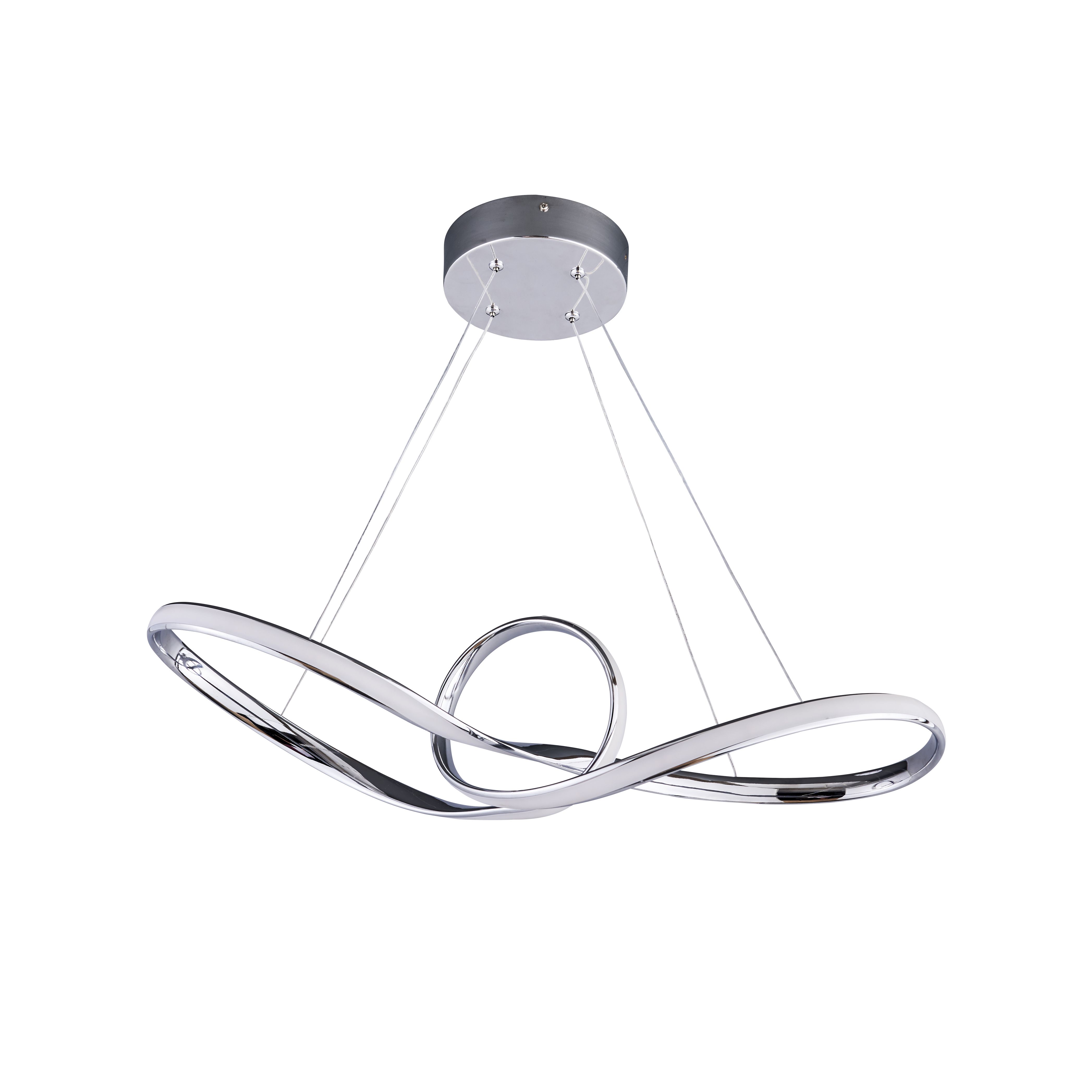 Endor pendant chrome effect ceiling light top