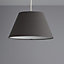 Colours Eos Anthracite Linen effect Tapered Light shade (D)305mm