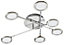 Colours Equium Brushed Chrome effect 6 Lamp Ceiling light