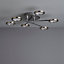 Colours Equium Brushed Chrome effect 6 Lamp Ceiling light