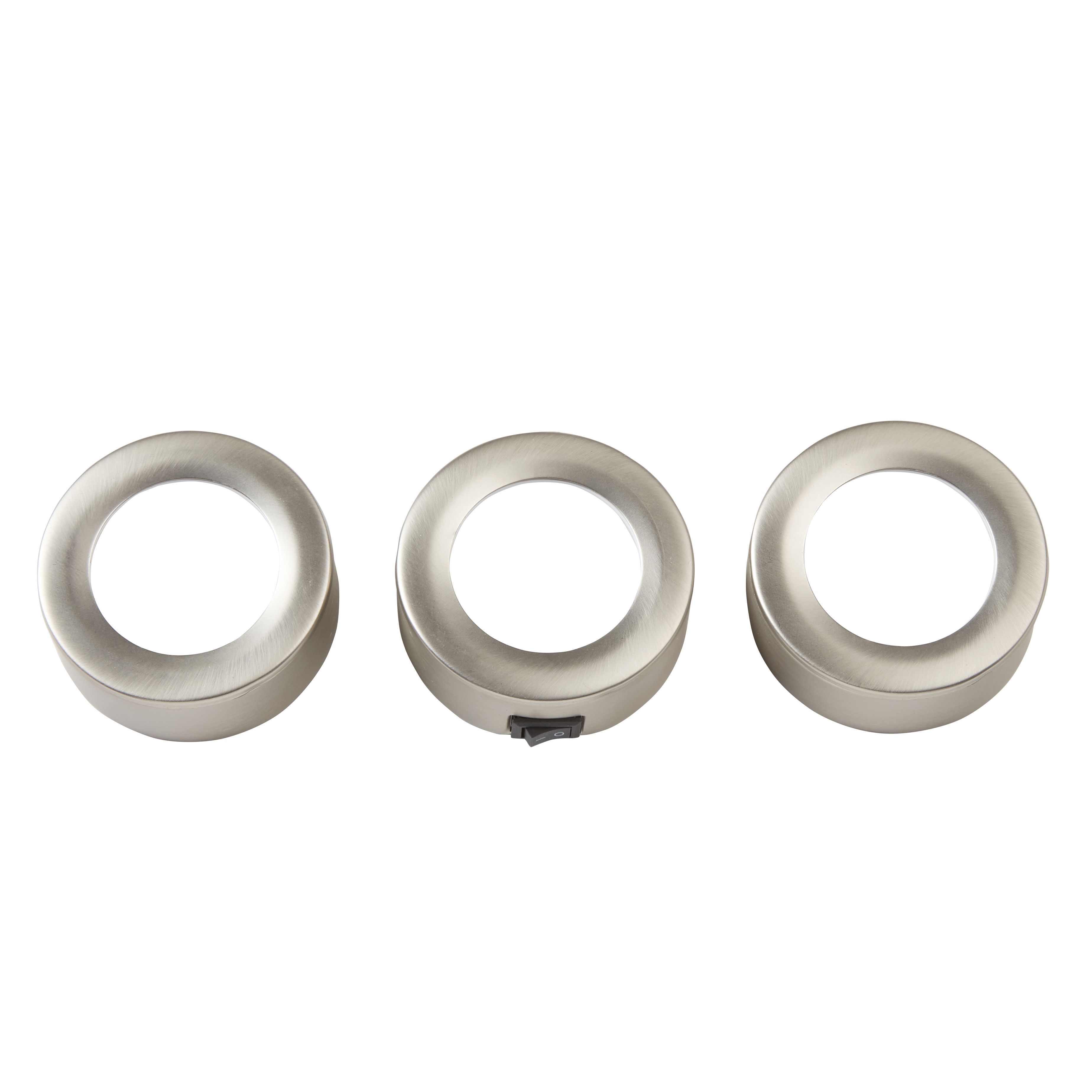 Colours Esmo Chrome effect Mains-powered LED Under cabinet light IP20 (W)24mm, Pack of 3