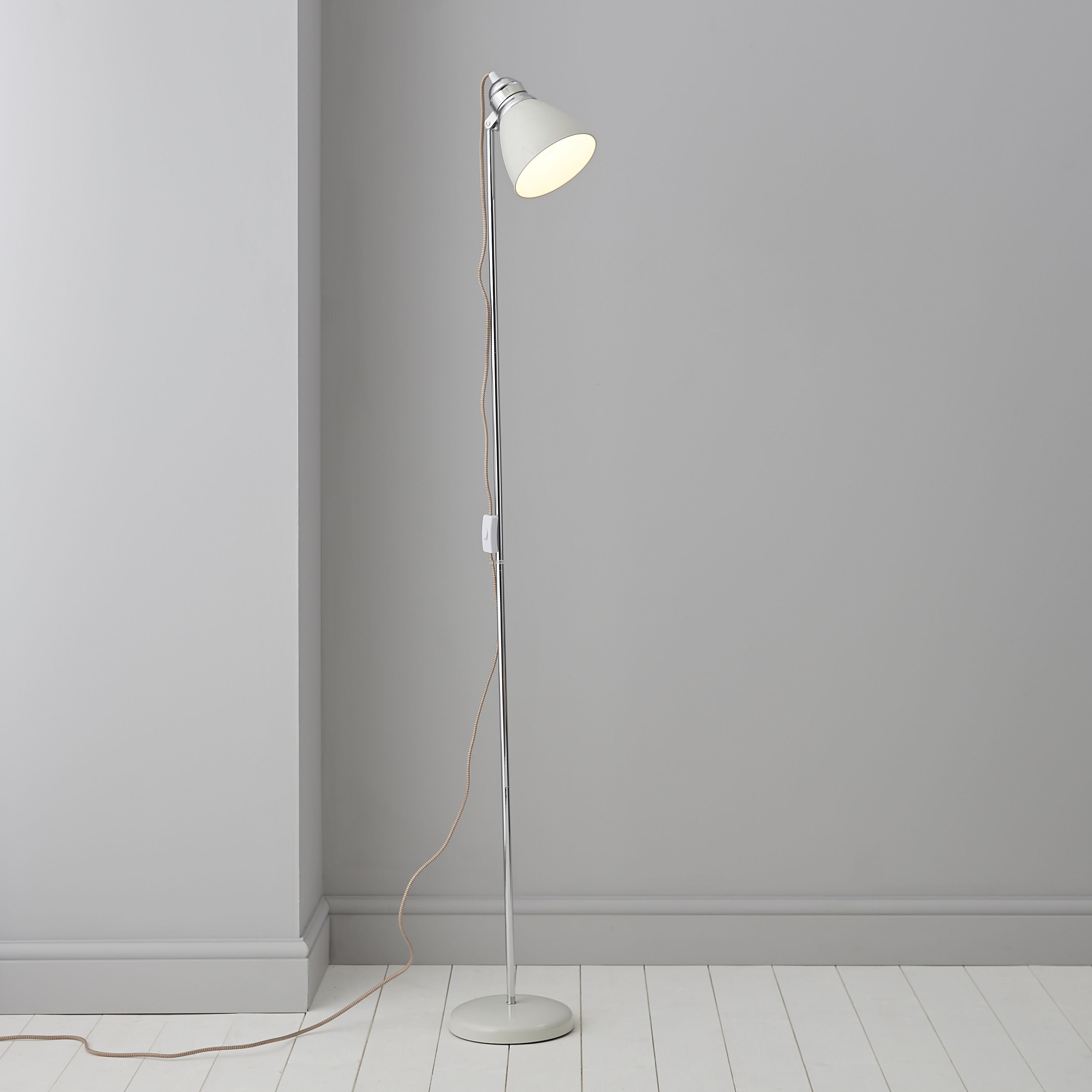 Colours Estiva White CFL Floor lamp | DIY at B&Q