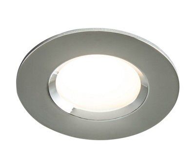 Colours Etana Chrome effect Adjustable LED Warm white Downlight 5.5W IP65