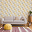 Colours Eula Grey & yellow Tree Smooth Wallpaper Sample