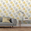 Colours Eula Grey & yellow Tree Smooth Wallpaper