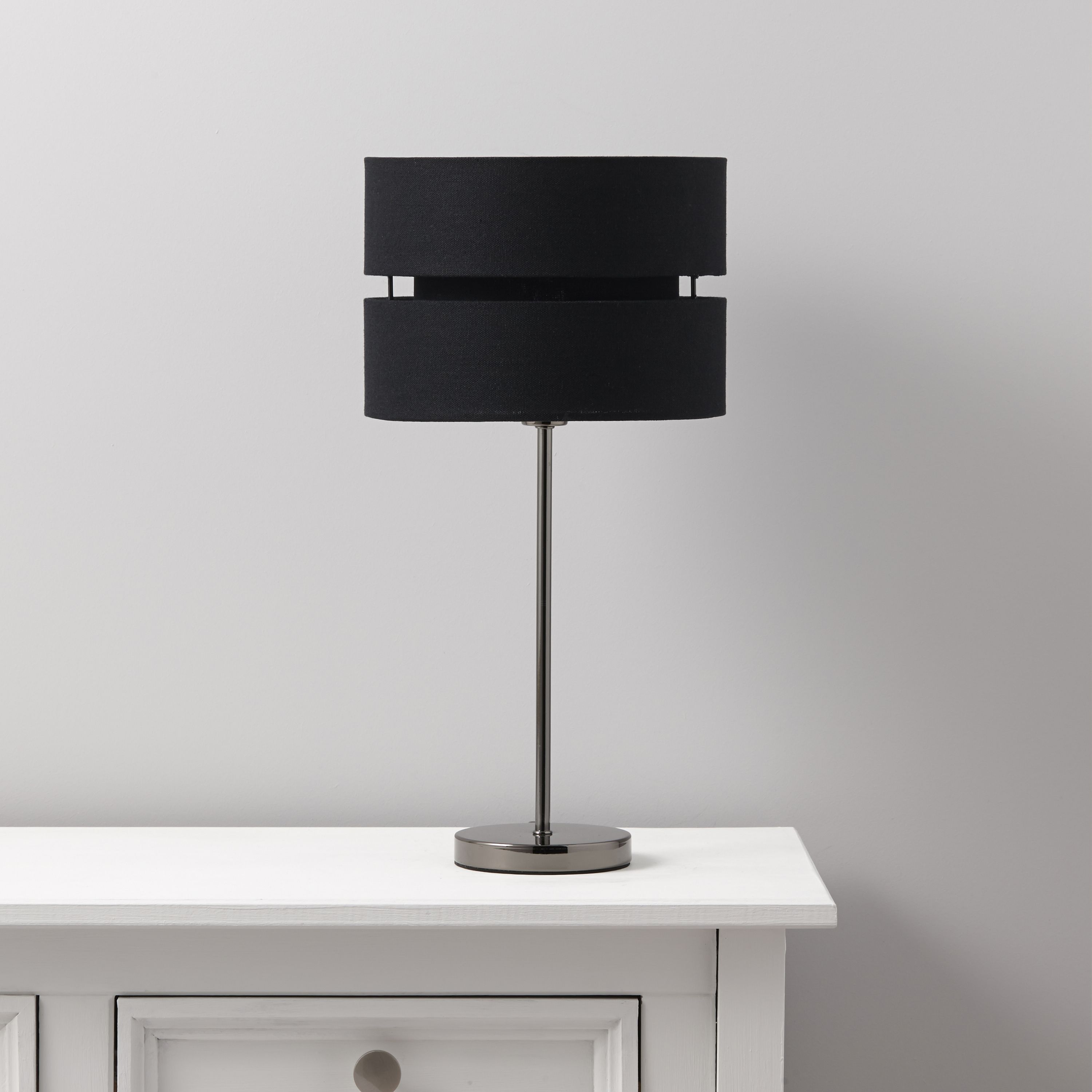 Colours Evinos Matt Chrome effect Table lamp base