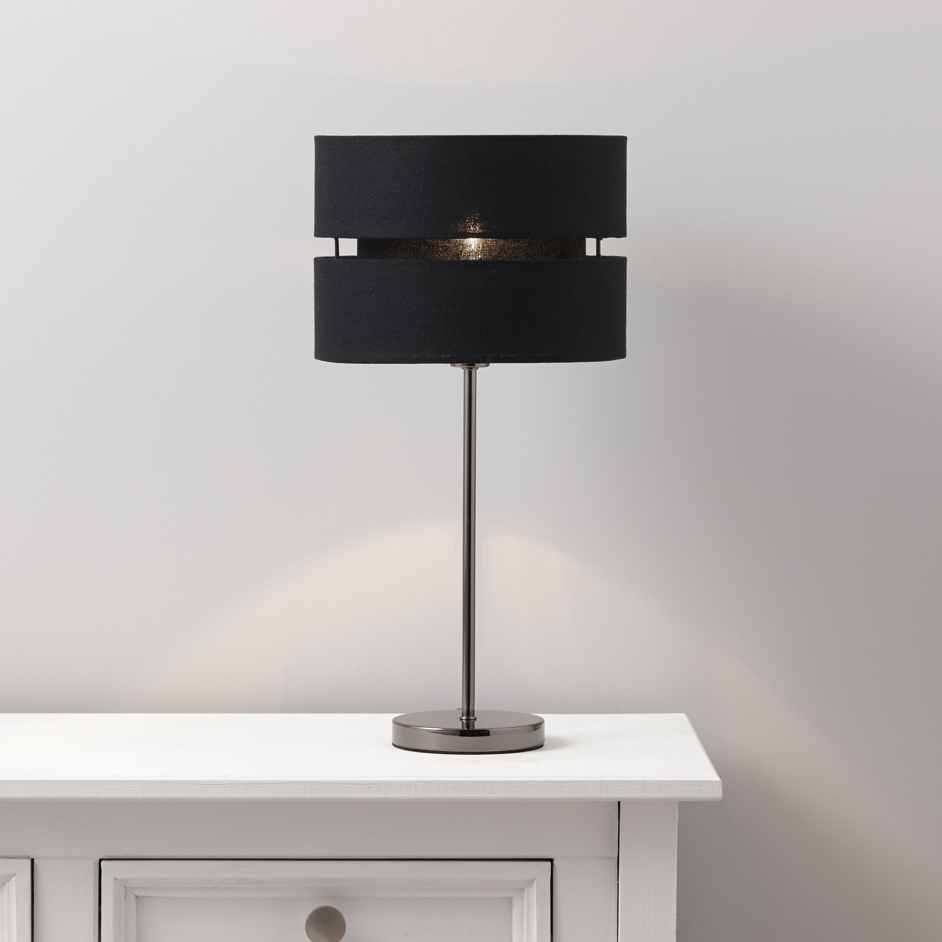 Colours Evinos Matt Chrome effect Table lamp base
