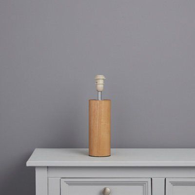 Colours Ezra Matt Oak effect Table lamp