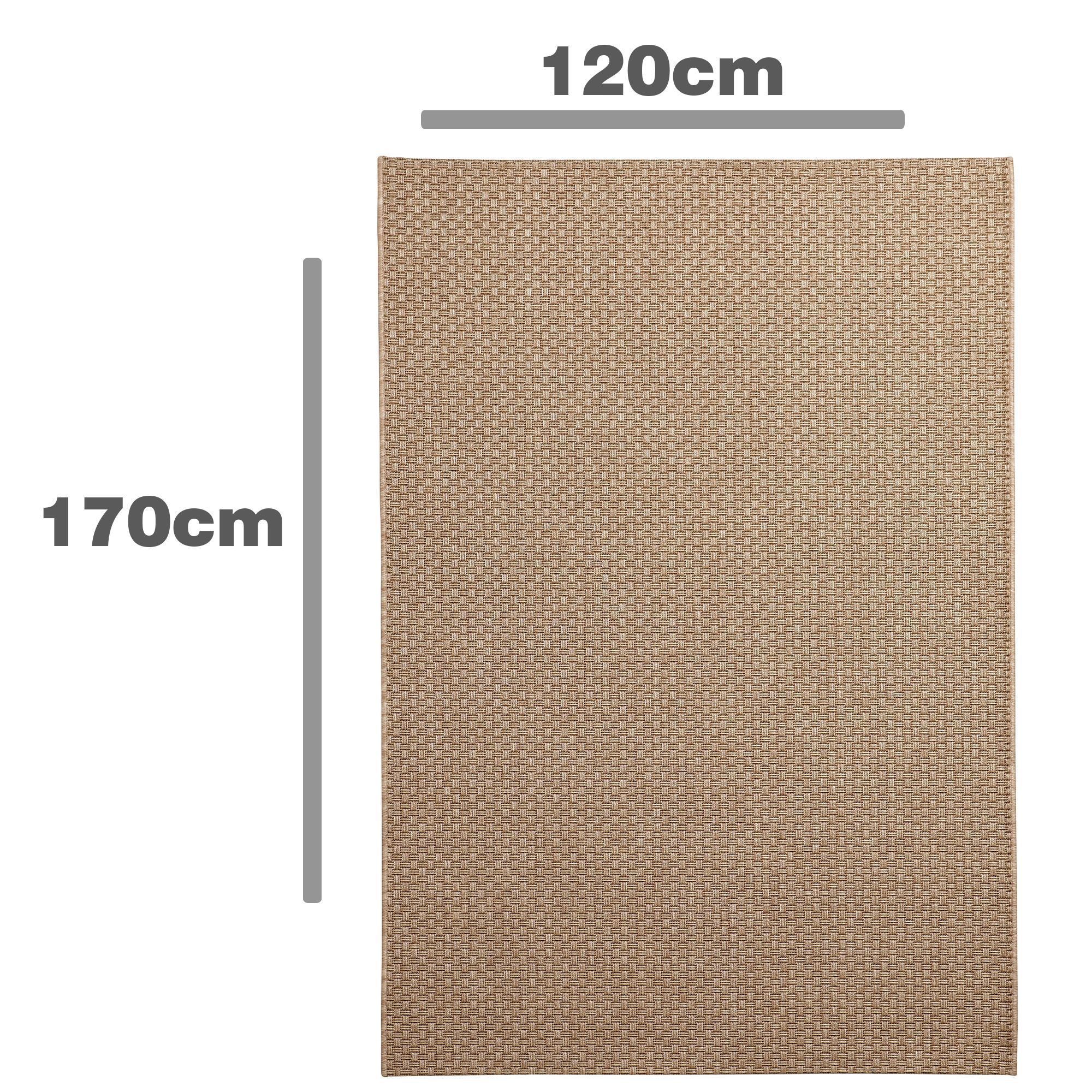 Colours Fearne Natural Medium Indoor & outdoor Rug, (L)170cm x (W)120cm