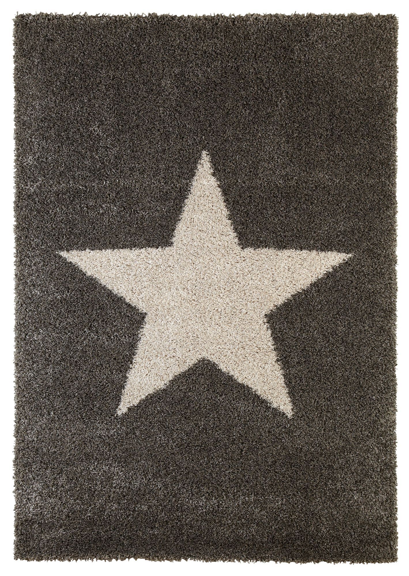 Colours Felicity Cream & grey Star Medium Rug, (L)170cm x (W)120cm