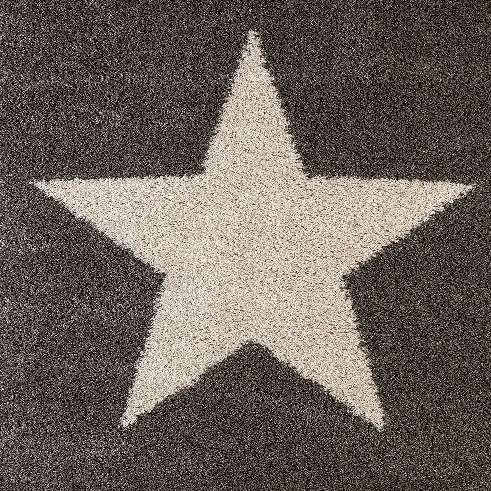 Colours Felicity Cream & grey Star Medium Rug, (L)170cm x (W)120cm