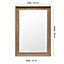 Colours Felton Oak effect Rectangular Framed Mirror (H)10.4cm (W)73.5cm