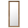Colours Felton Oak effect Rectangular Framed Mirror (H)152.5cm (W)63.5cm