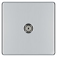 Colours Flat Polished chrome effect Coaxial socket