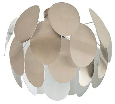 Colours Fleurus Brushed Chrome Effect Ceiling Light | DIY At B&Q