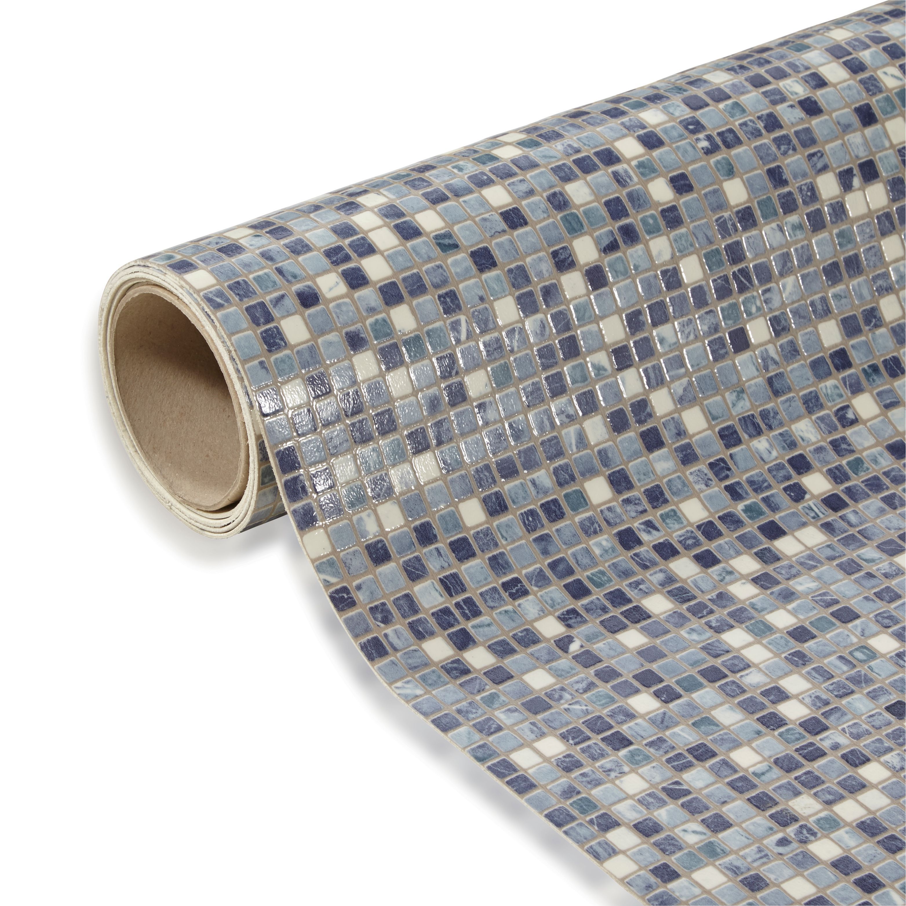 Colours Flutina Blue Mosaic effect Vinyl flooring, 4m²