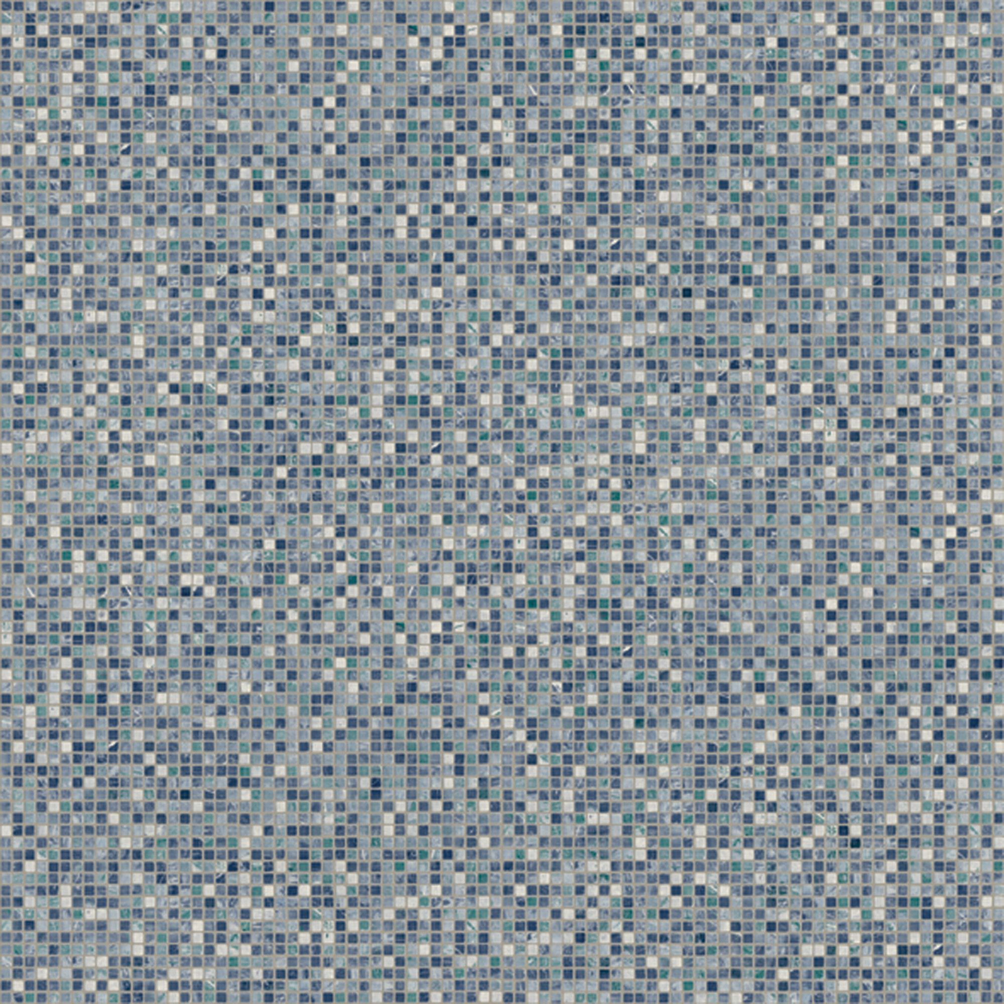 Colours Flutina Blue Mosaic effect Vinyl flooring, 4m²
