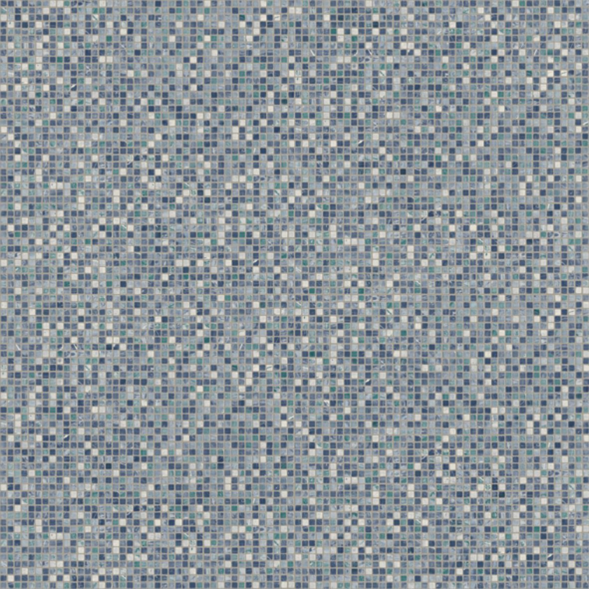 Colours Flutina Blue Mosaic effect Vinyl flooring, 6m²