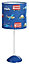 Colours Friedrich Transport Matt Blue LED Table lamp