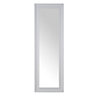 Colours Ganji Gloss White Rectangular Framed Framed mirror (H)1350mm (W)430mm