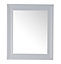 Colours Ganji Gloss White Rectangular Framed Framed mirror (H)640mm (W)530mm