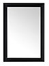Colours Ganji Polished Black Rectangular Framed mirror, (H)10.4cm (W)74cm
