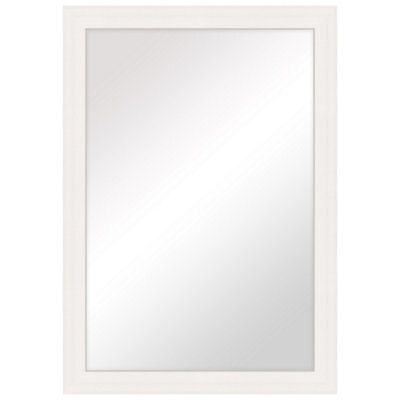Colours Ganji White Rectangular Framed mirror, (H)104cm (W)74cm