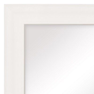 Colours Ganji White Rectangular Framed mirror, (H)104cm (W)74cm
