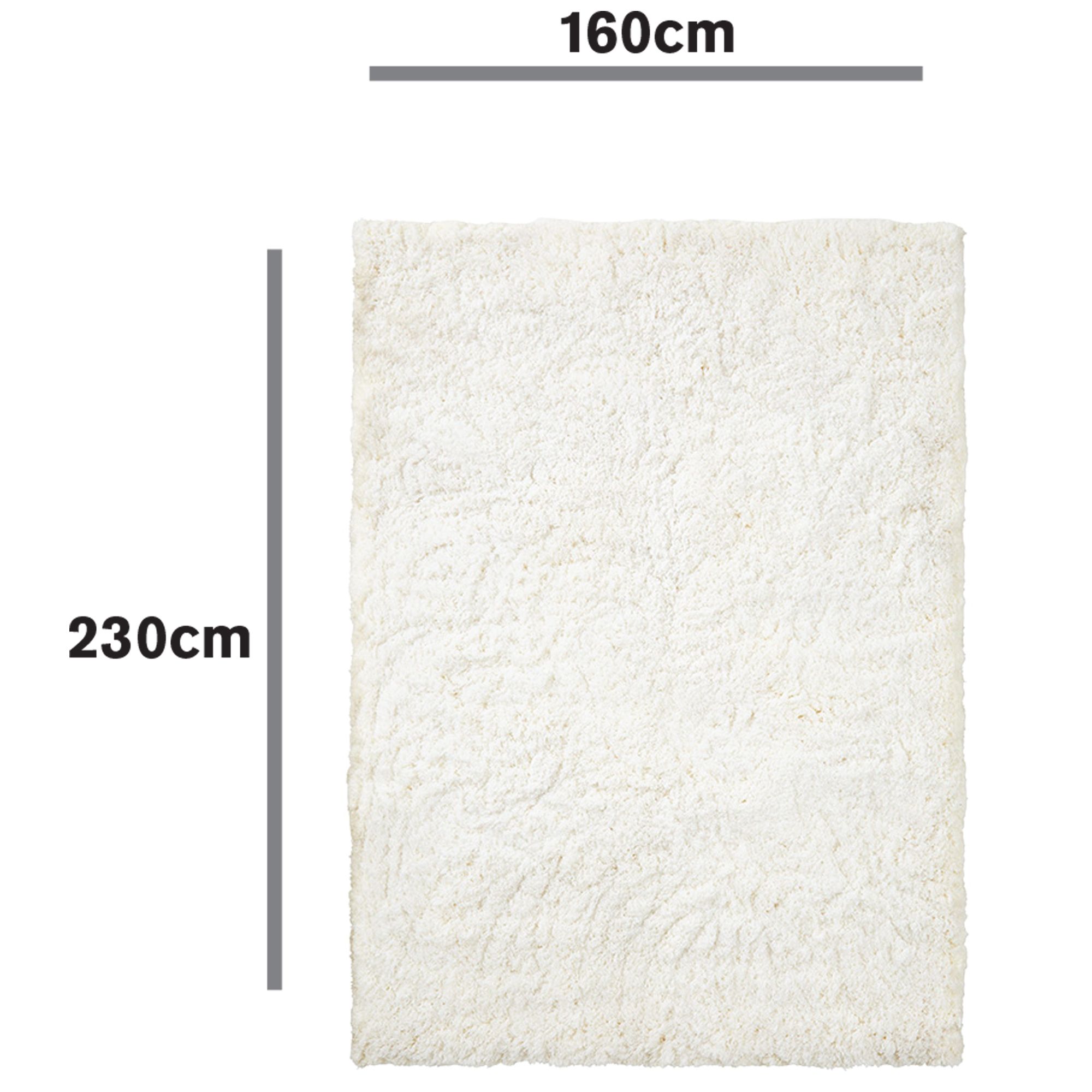 Colours Gemima Cream Plain Large Rug, (L)230cm x (W)160cm