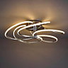 Colours Gigi Brushed Acrylic & steel Chrome effect 5 Lamp LED Ceiling light