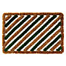Colours Green & natural Rectangular Door mat, 60cm x 40cm